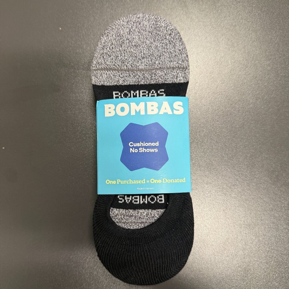 Bombas Men's Cushioned No Show Socks (4-Pack) - Men's Medium 6-9
